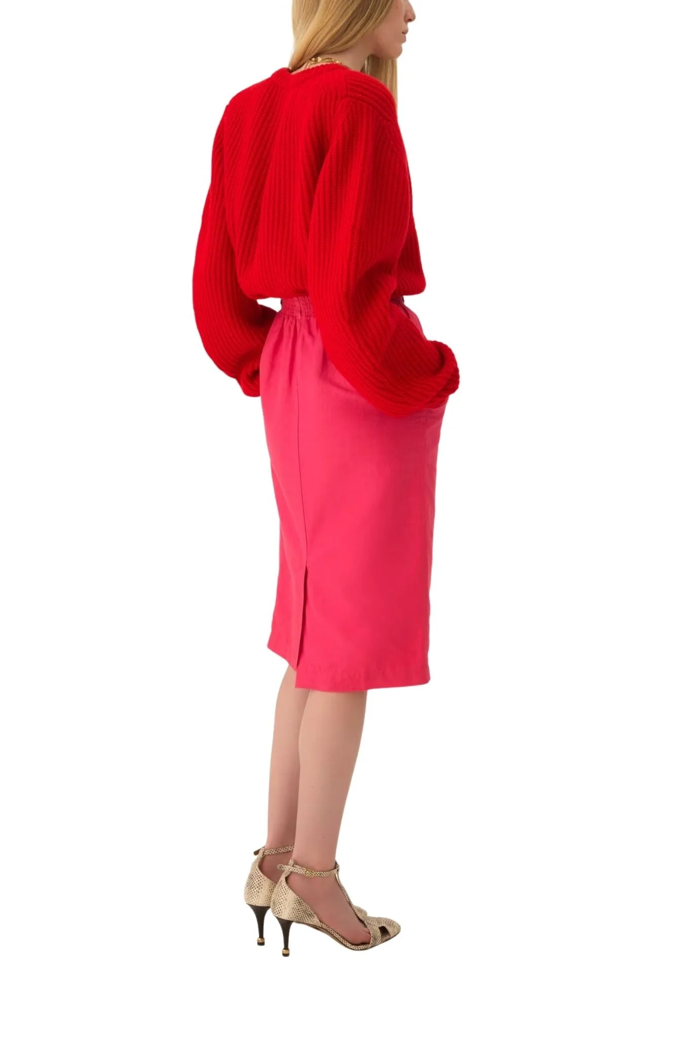 Chloe JU26 Midi Pencil Skirt In Cotton-Mix Gabardine - Image 5