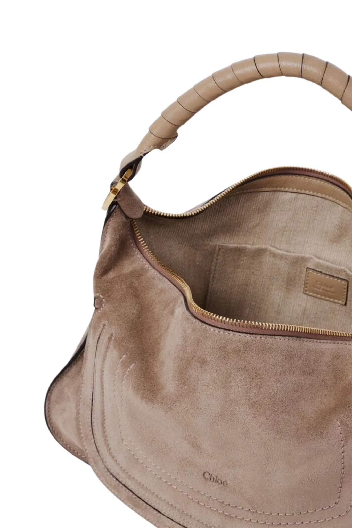 Chloe Marcie Shoulder Bag in Suede Leather - Image 4