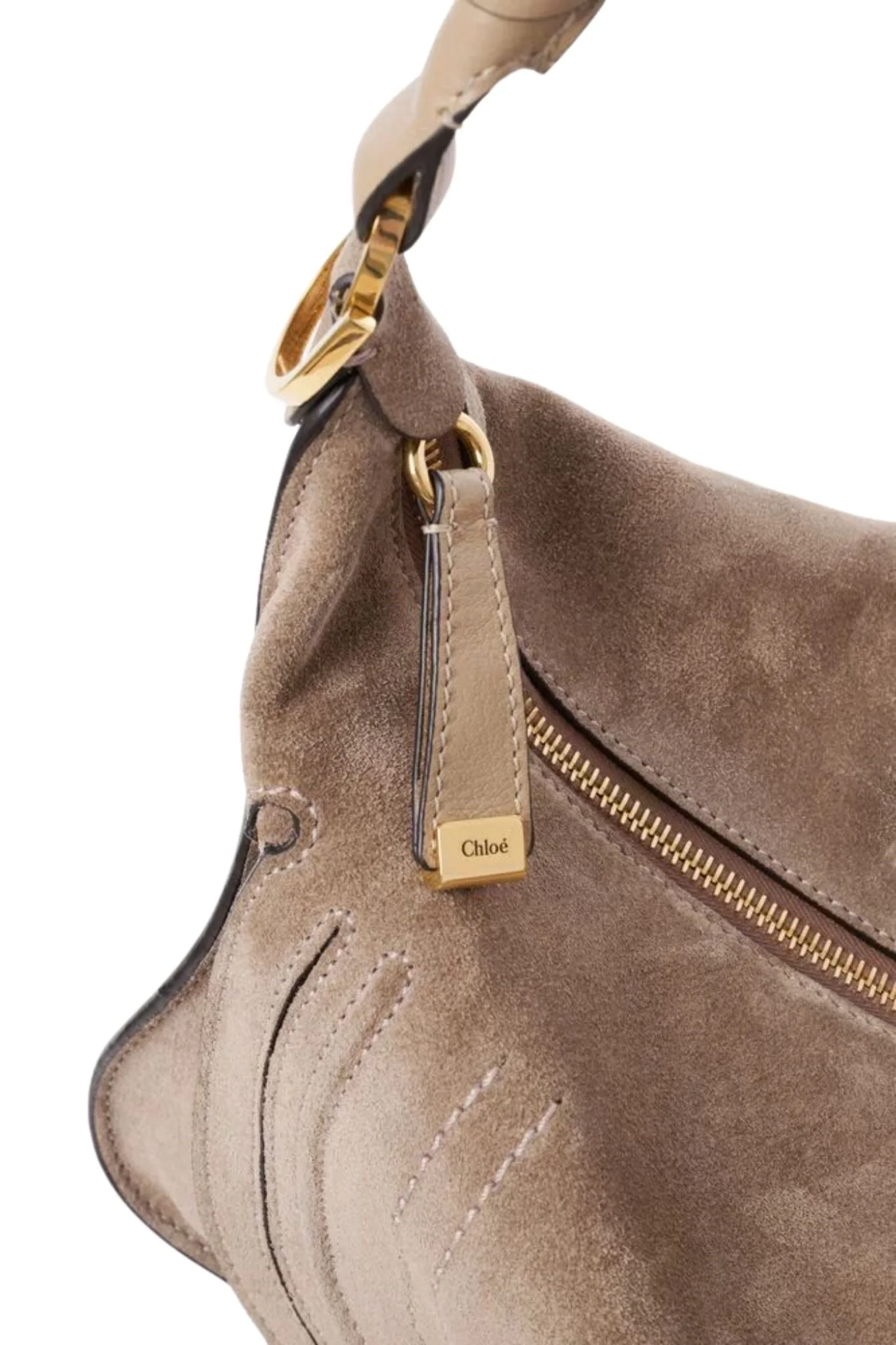 Chloe Marcie Shoulder Bag in Suede Leather - Image 5