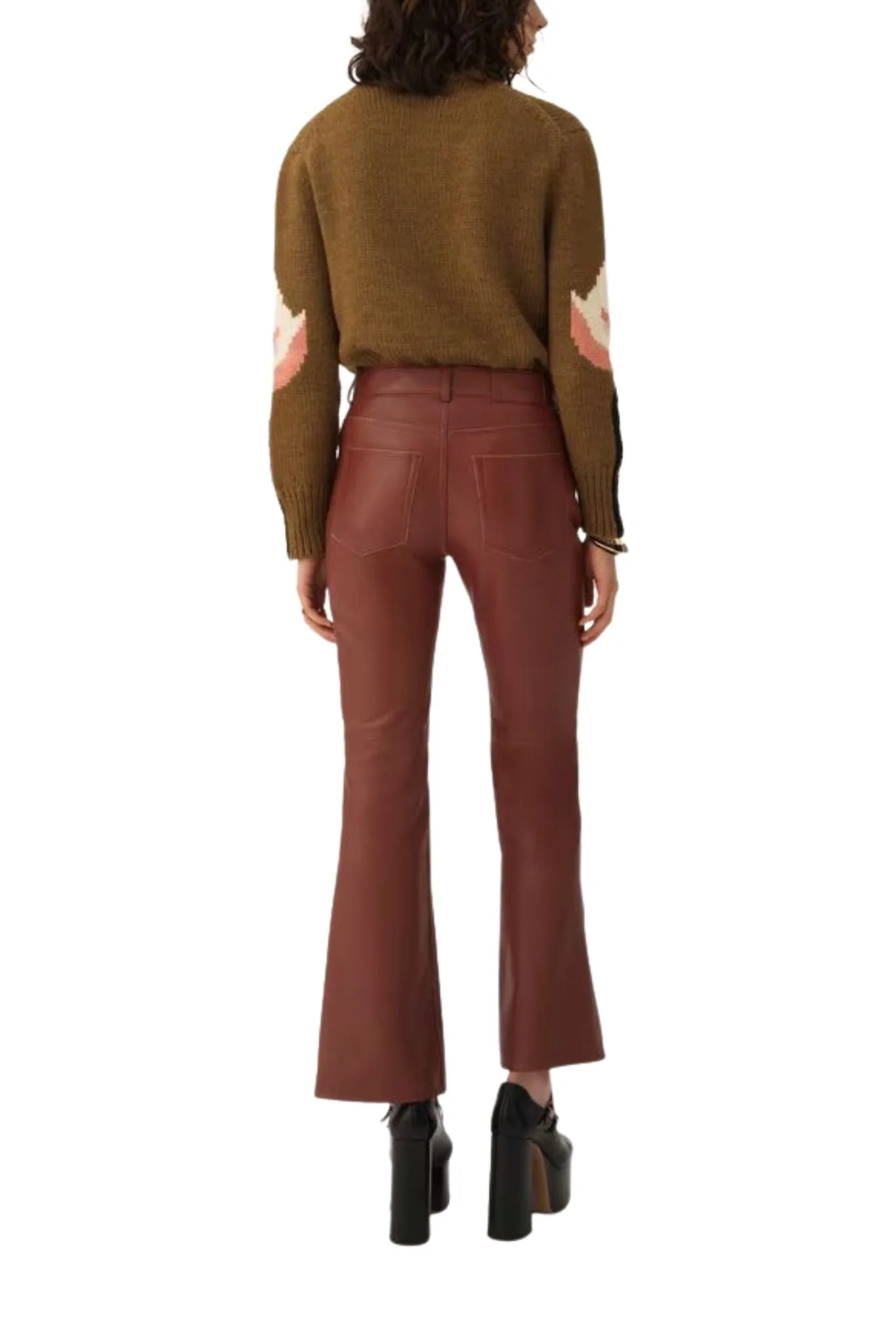 Chloe MP32 Crew-neck Logo Sweater in a Wool Knit - Image 4