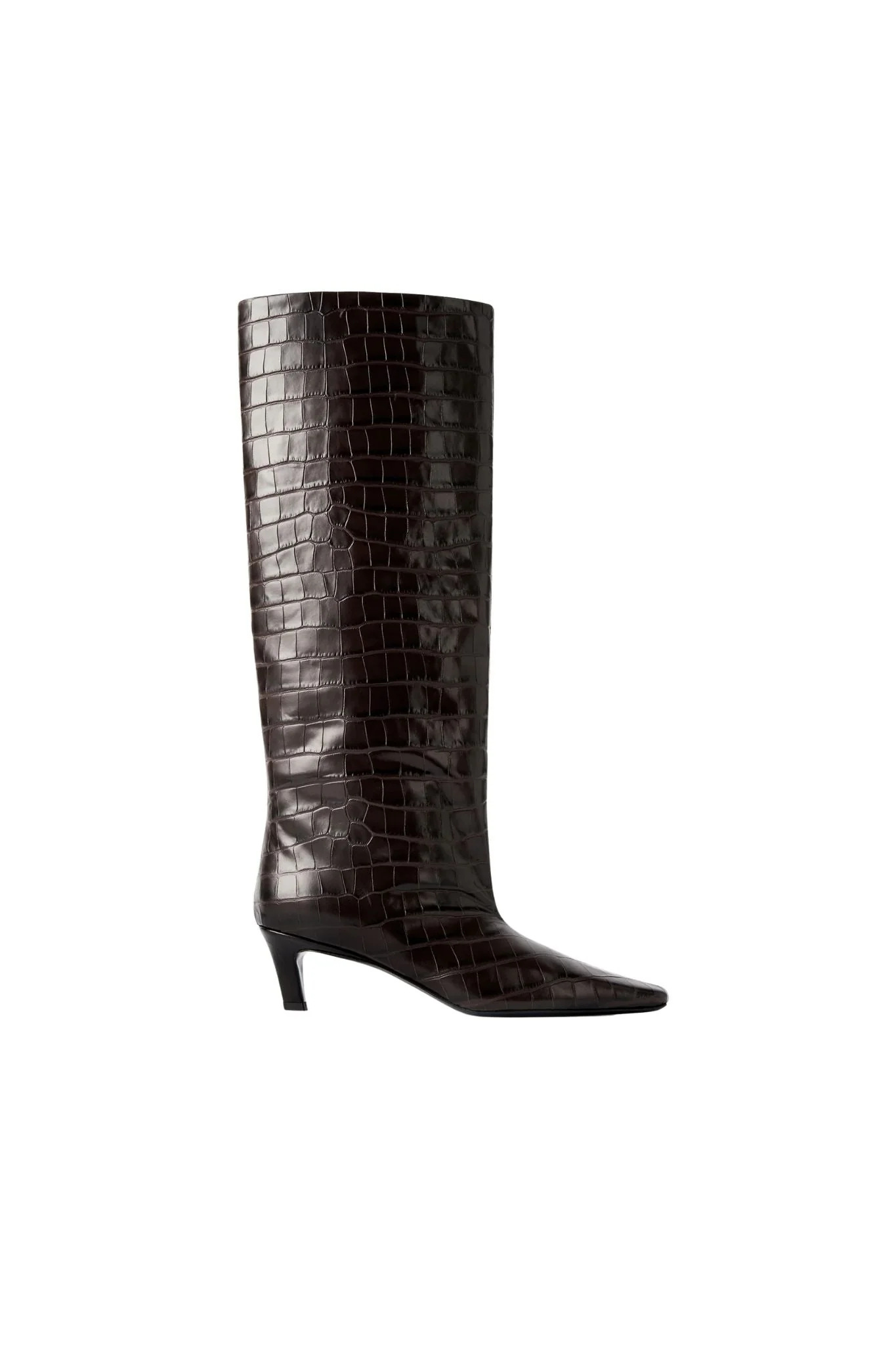 Toteme Croco-Embossed Wide-Shaft Boots - Image 6